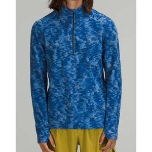 Lululemon Surge Warm Half Zip Jacquard Chambray Size Medium